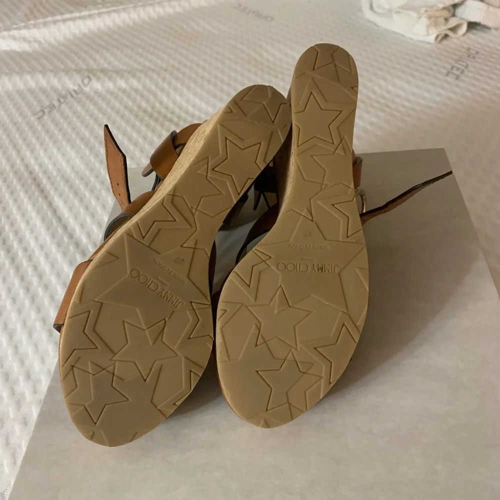 Jimmy Choo Brown Wedges - Picture 2 of 5